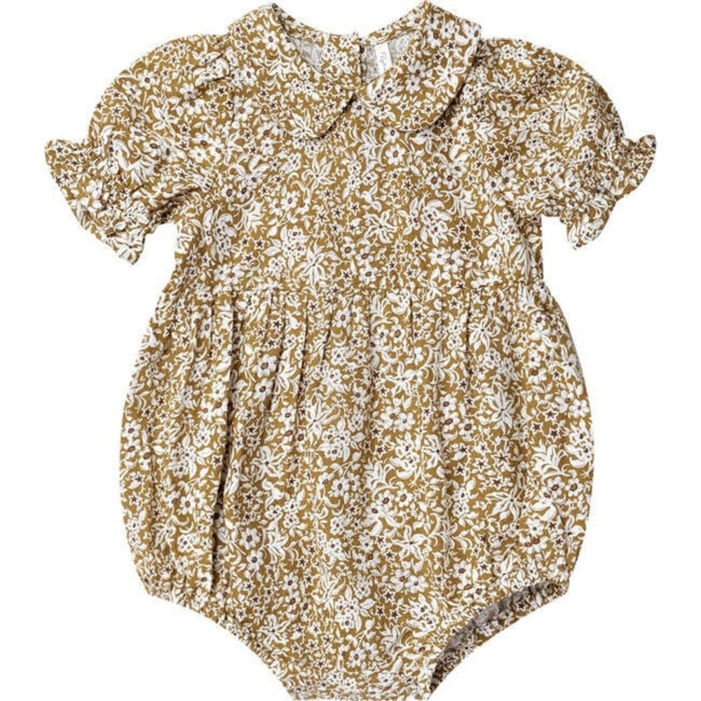 RYLEE + CRU Baby Toddler Girls Gracie One-Piece Romper Golden Ditsy